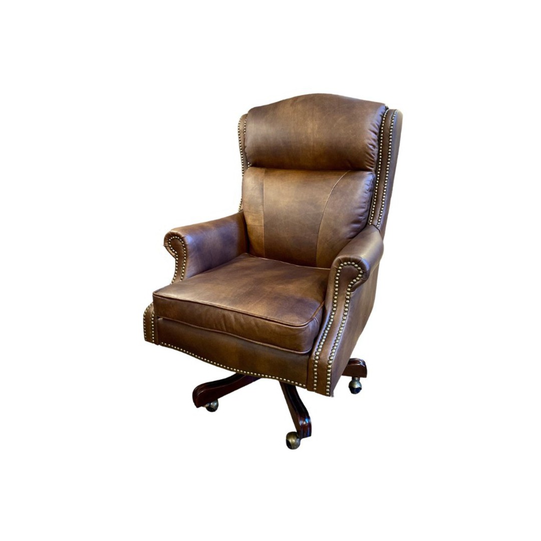 Henry Leather Office Chair Mocha image 0